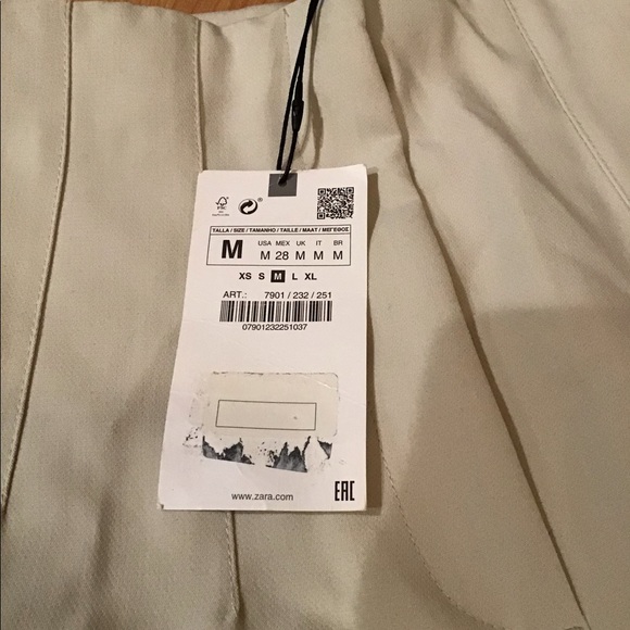 Zara beige darted high rise trousers - Picture 7 of 7